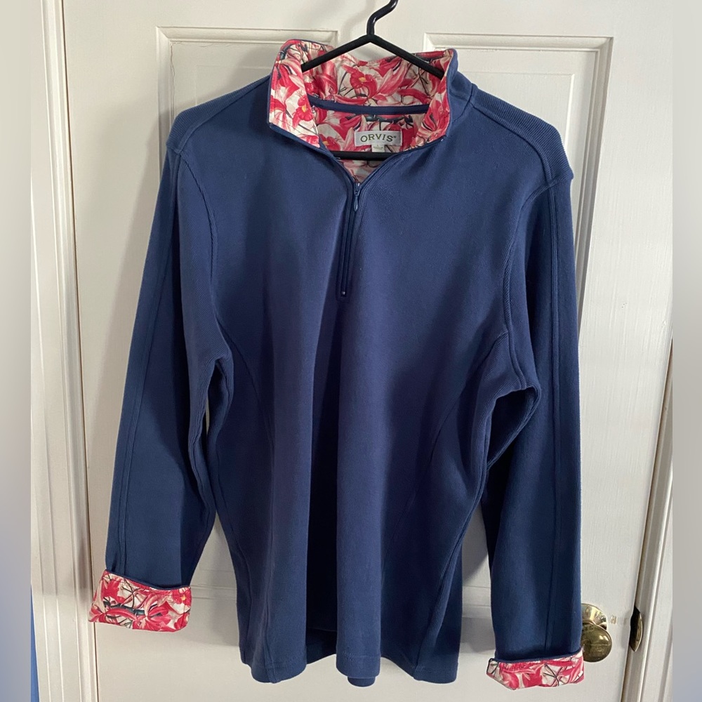 Orvis cotton 1/4 zip sweatshirt